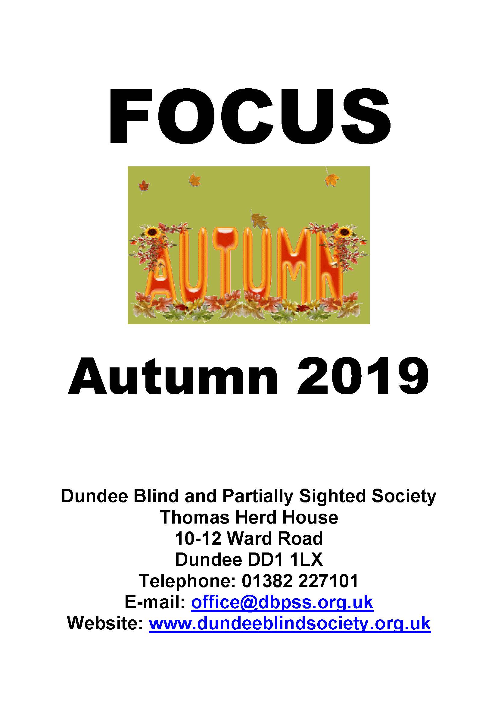 Autumn 2019 Newsletter